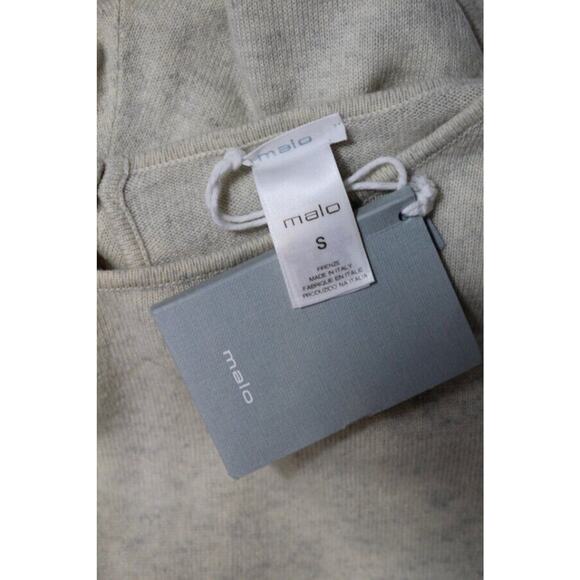 MALO Sz S Small Oatmeal 100% Cashmere Sweater Knit Tuta Jumpsuit NWT - Picture 6 of 14